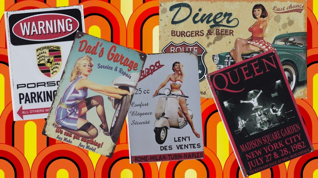 Load video: vintage metal signs for sale oldndazed