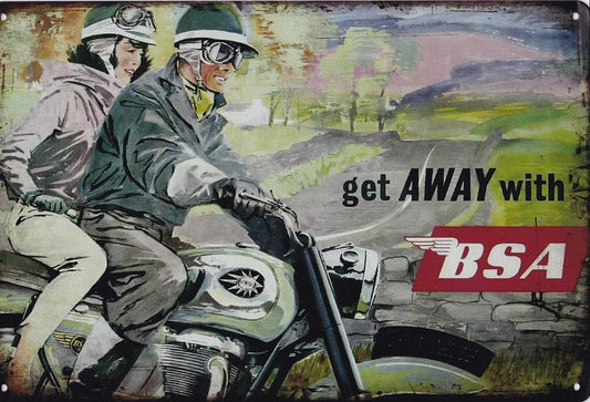 BSA Motorcycles Advertising Poster