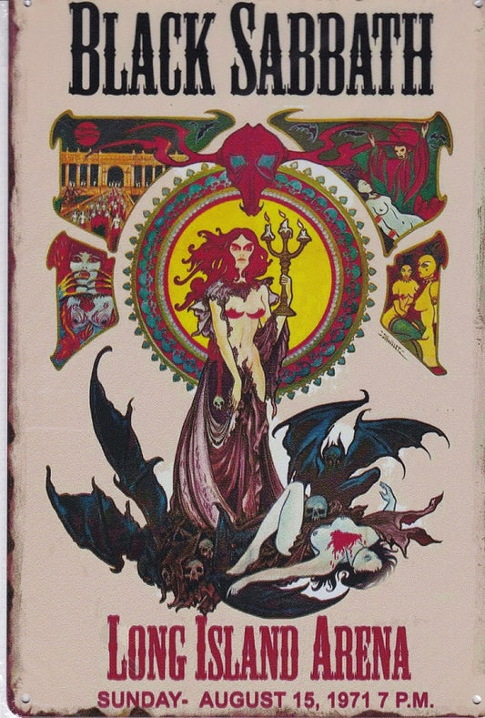 Black Sabbath at Long Island Arena Vintage Metal Sign