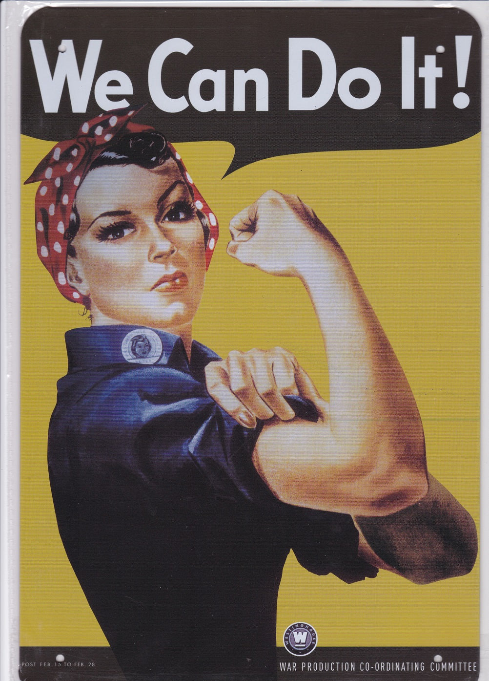 Rosie the Riveter Vintage Metal Sign