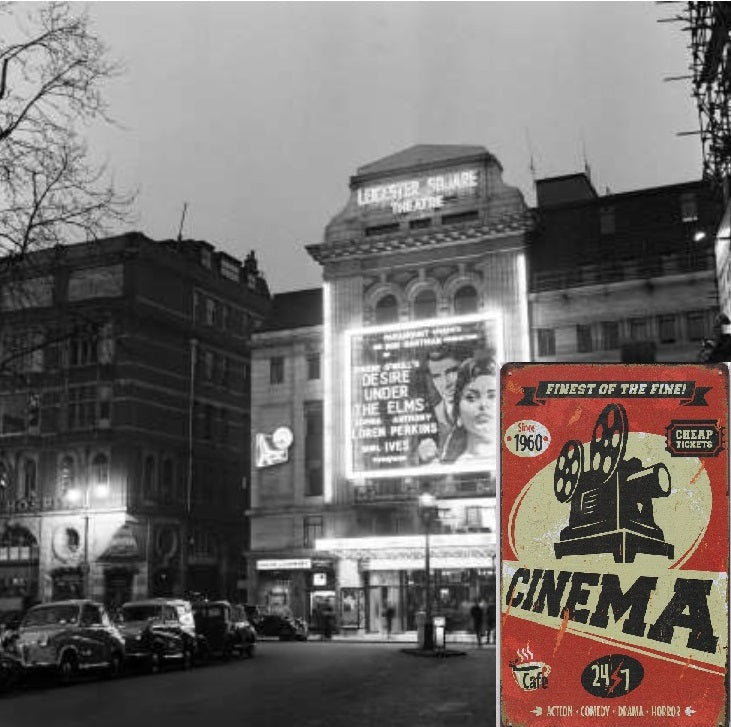 24/7 Cinema Vintage Metal Sign