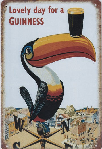 The Guinness Toucan vintage metal sign is back