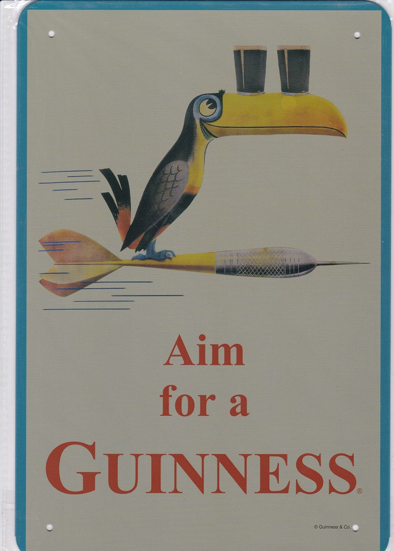 Aim for a Guinness Vintage Metal Sign