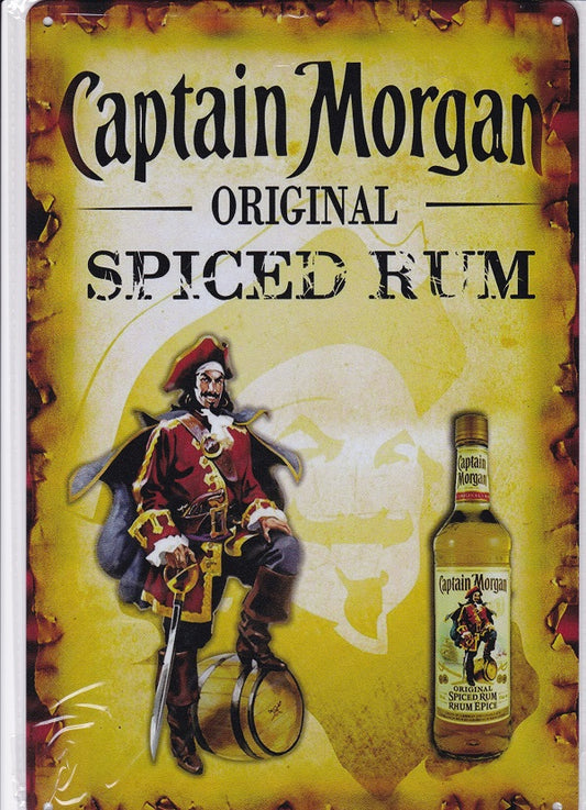 Captain Morgan Spiced Rum Vintage Metal Sign