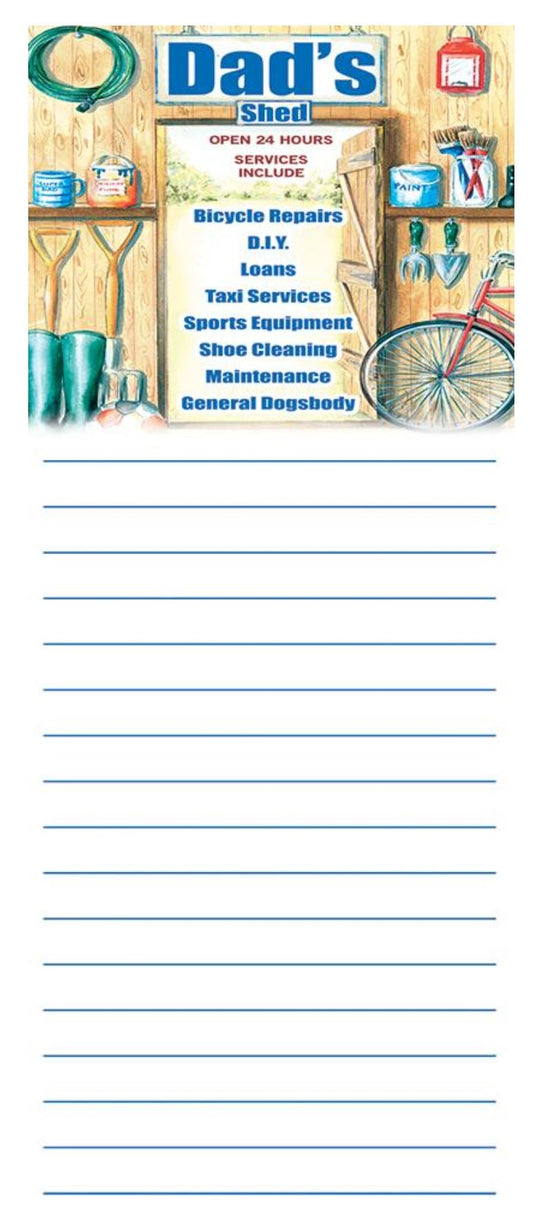 Dad's Shed Magnetic Memo Pad