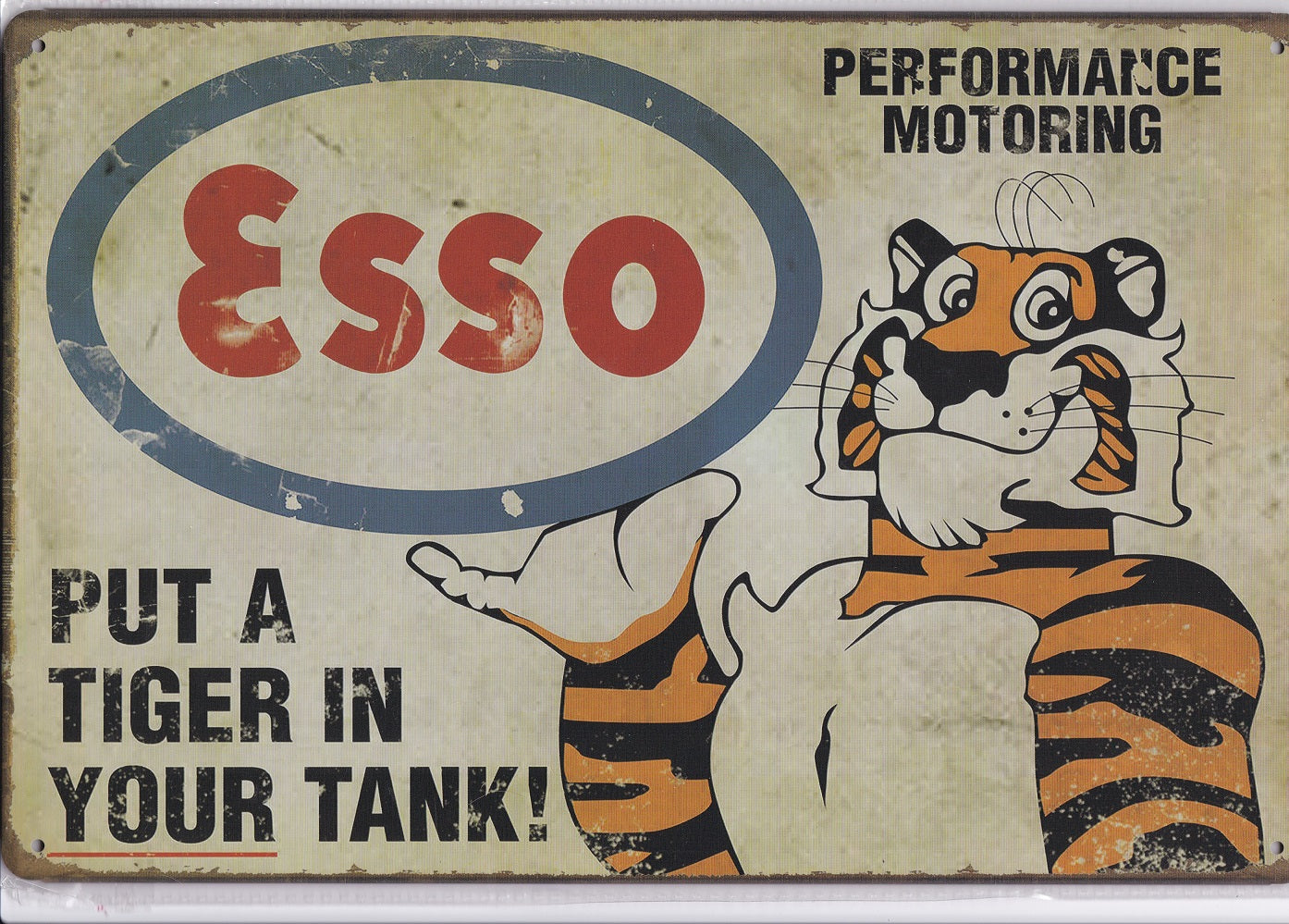 Esso Put A Tiger In Your Tank UK Vintage Metal Sign