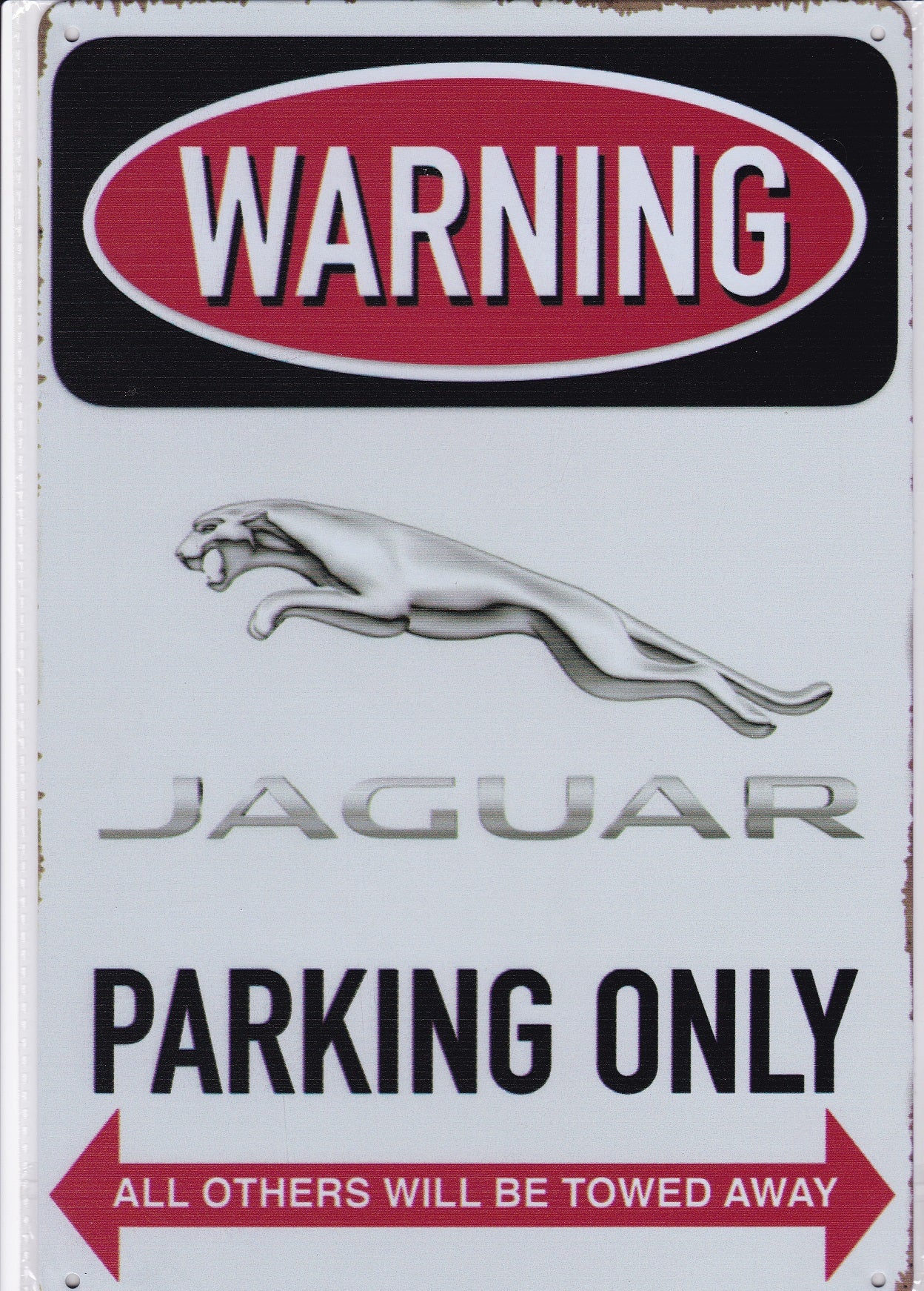 Jaguar Parking Only Vintage Metal Sign