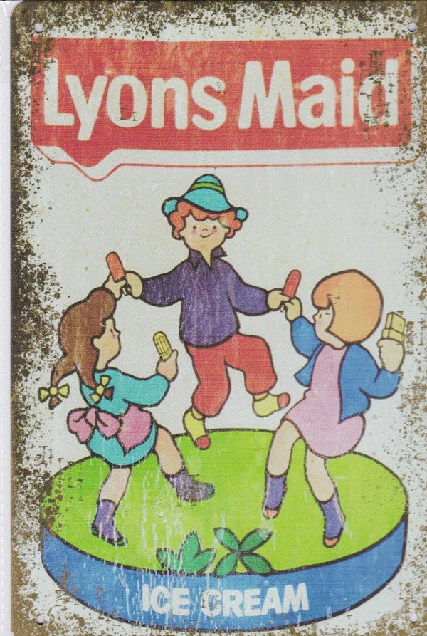 Lyons Maid Ice Cream Vintage Metal Sign