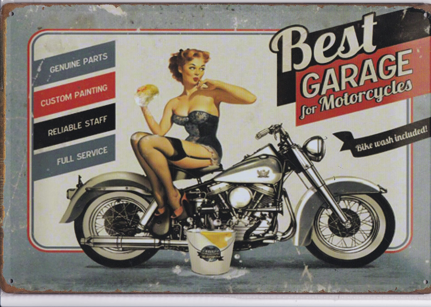 Best Garage For Motorcycles Vintage Metal Sign