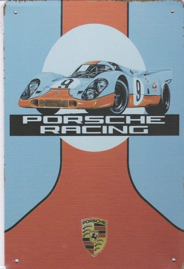 Porsche Racing Vintage Metal Sign