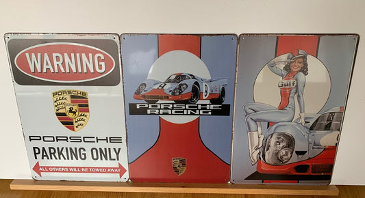 Porsche Collection Vintage Metal Signs