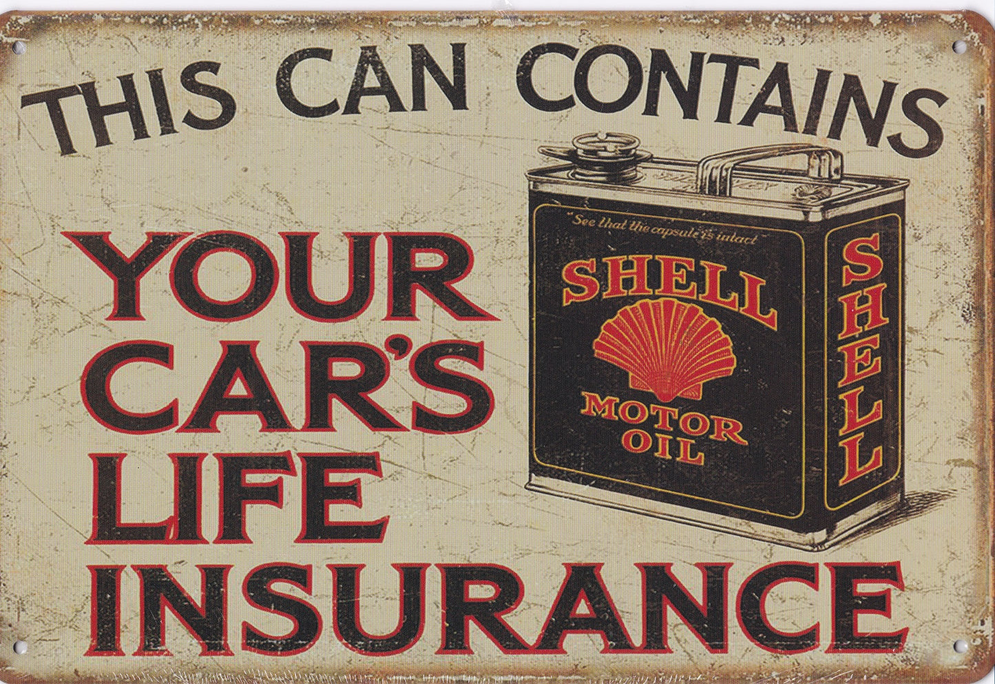 Shell Motor Oil Vintage Metal Sign