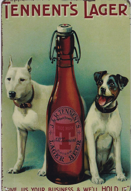 Tennent's Lager Vintage Metal Sign