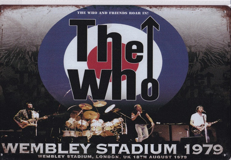 The Who at Wembley 1979 Vintage Metal Sign