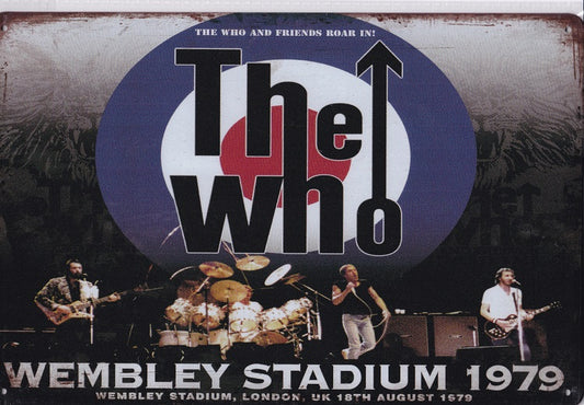 The Who at Wembley 1979 Vintage Metal Sign
