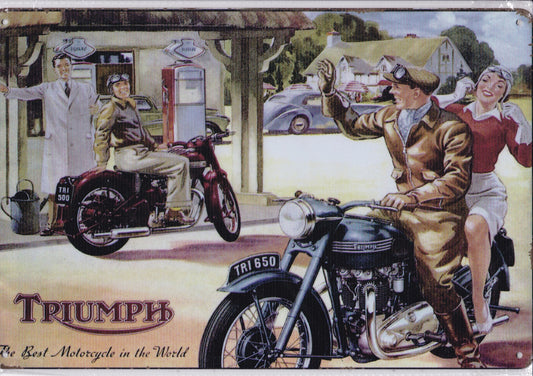 Triumph Motorcycle Vintage Metal Sign