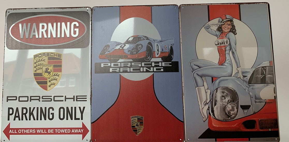 Porsche Collection Vintage Metal Signs